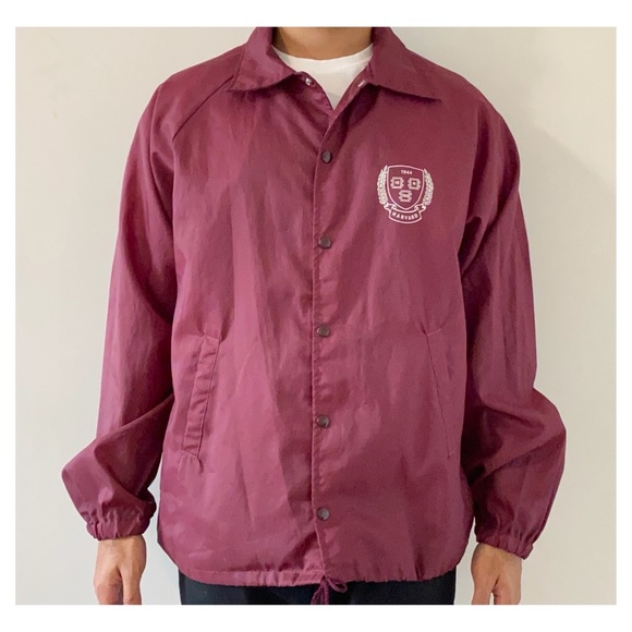 Maroon Harvard Coach/Skate Jacket, Size L - Picture 6 of 6